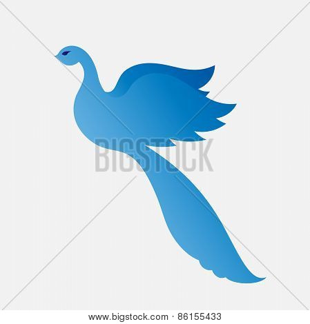 Blue flying bird