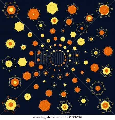 flat molecule space atom model