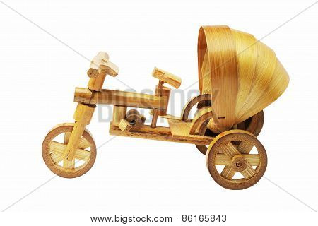 tricycle on white background