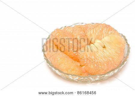 Pummelo Fruit,thai Fruit  Isolated On A White Background.