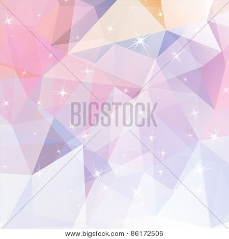 Polygonal Abstract Geometry Background With Shiny Elements