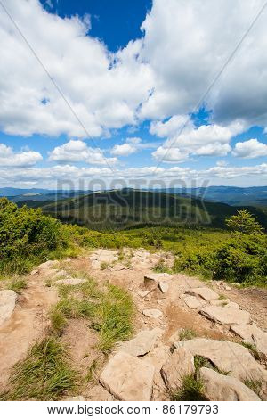Mountain view from the top of Goverli, Carpathians