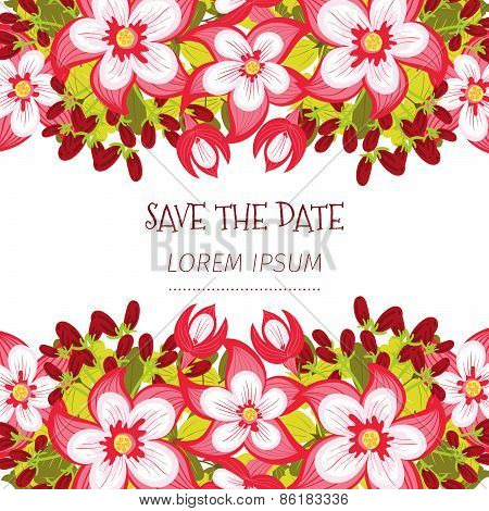 Frame with floral background