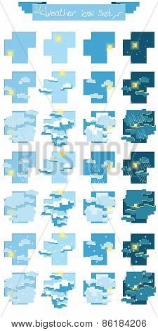 Vector weather Icon set