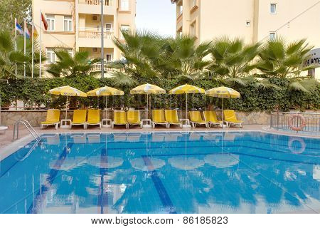 Entertainment complex and pool. Side. Turkey
