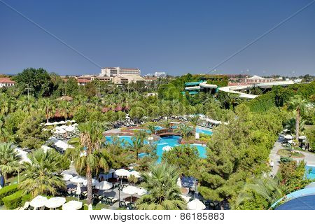 Entertainment complex and pool. Side. Turkey