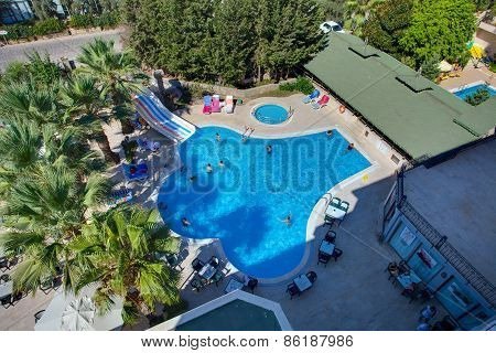 Entertainment complex and pool. Side. Turkey