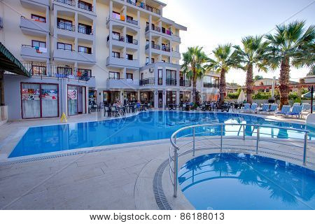 Entertainment complex and pool. Side. Turkey