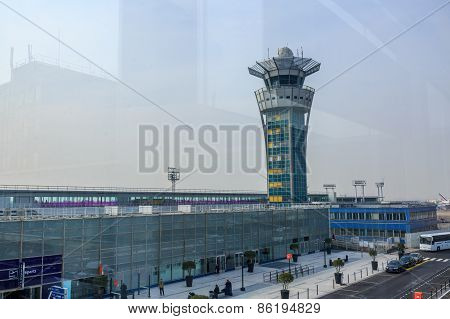 Paris - Mars 18 : Entrance To The Airport Of Orly On Mars 18, 2015 In Paris, France. Paris Orly Airp