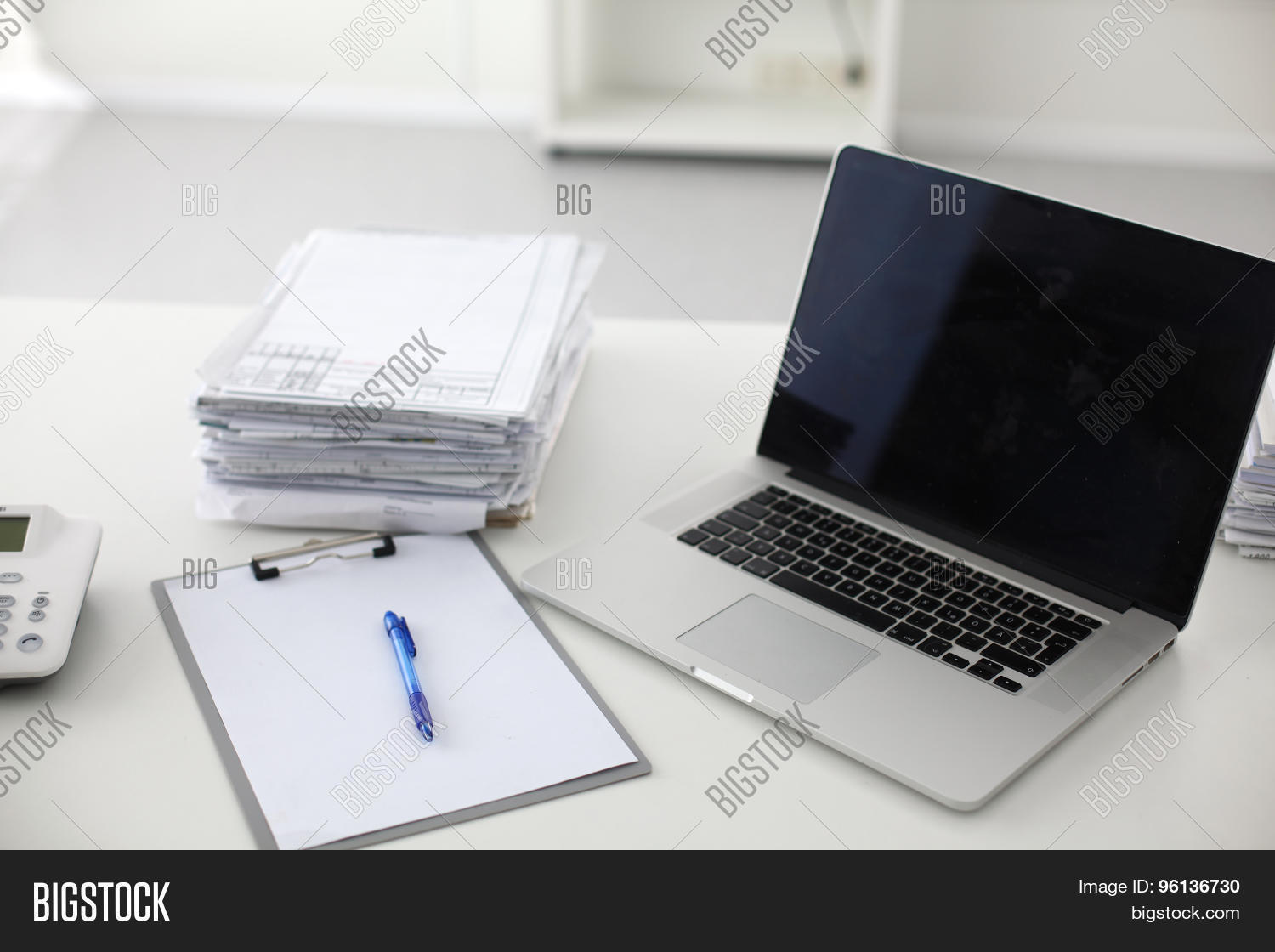Office Desk Stack Image & Photo (Free Trial) | Bigstock