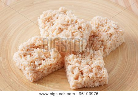 Coconut Candy Cocada On Wooden Board