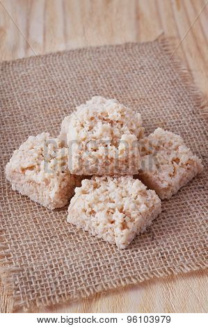 Coconut Candy Cocada On Sackcloth