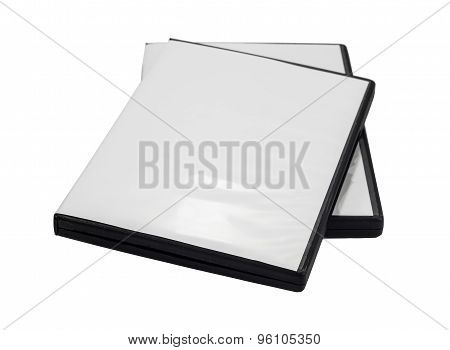 Heap Of Dvds Isolated On The White Background