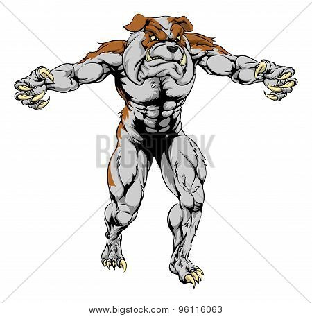 Bulldog Scary Sports Mascot