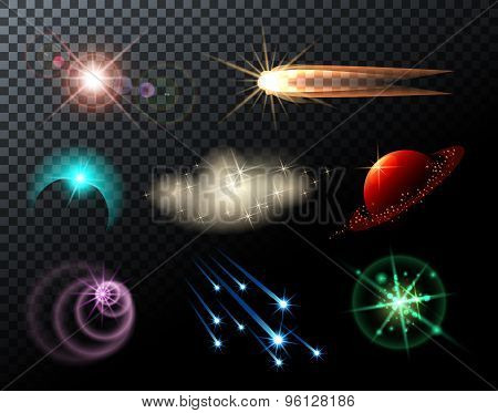 Glowing Stars and Comets