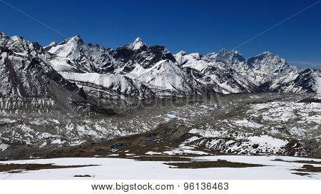 Khumbu Glacier And Gorak Shep