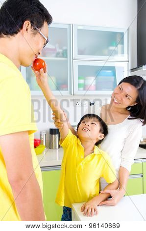 Asian Family Kitchen Lifestyle