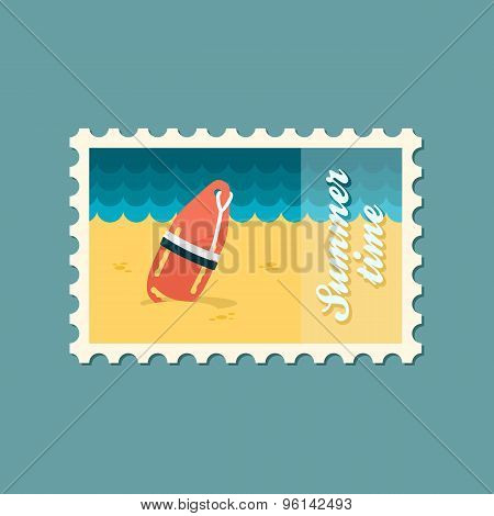 Torpedo Rescue Lifeguard Buoy Flat Stamp