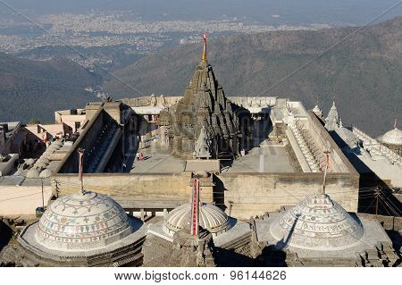 Temple Complex On The Holy Girnar Top In Gujarat