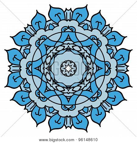 Soft Blue Vector Mandala
