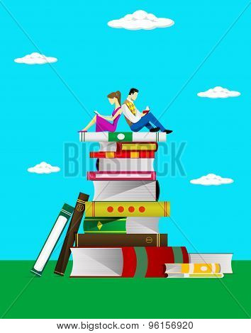 Read books concept.