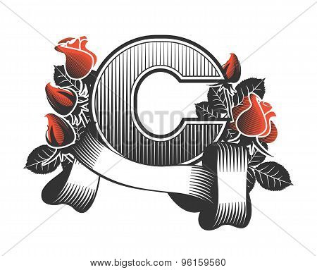 vector vintage letter