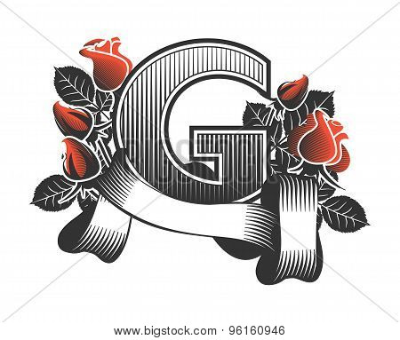 vector vintage letter