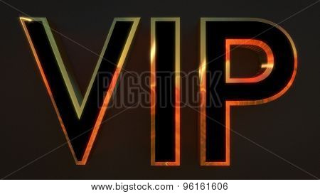 VIP in black and gold
