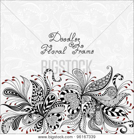 vector red, black and white floral pattern
