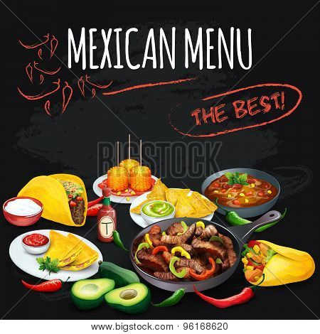 Mexican menu.