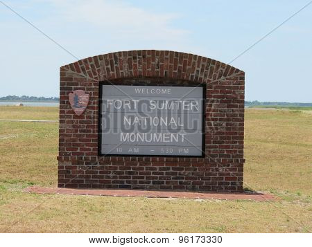 Fort Sumter National Monument sign