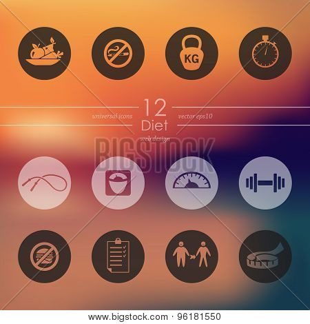 Set of diet icons
