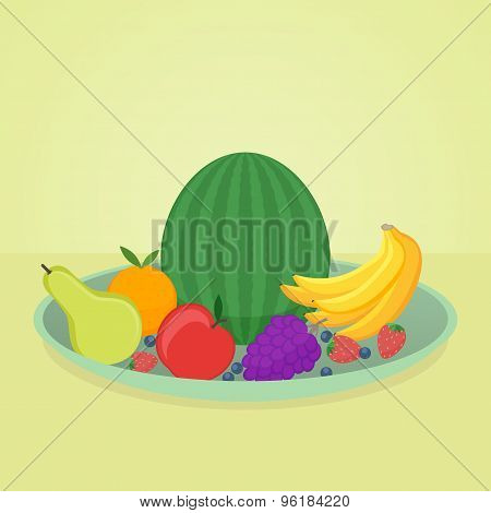 fruits in plate