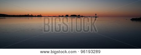 Grand Marais Light Lake Superior Cook County Minnesota Usa