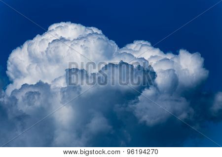 White cumulus clouds