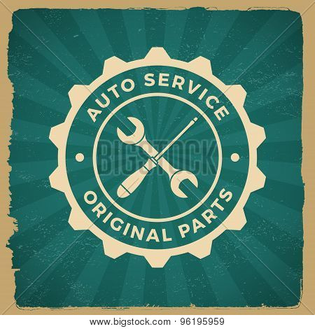 Car Repair Service Label