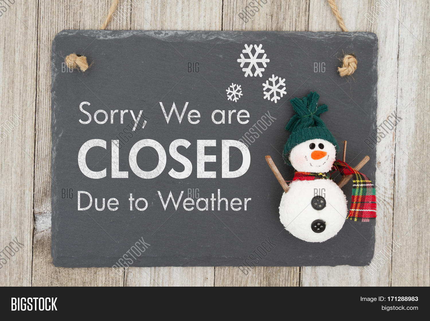 Closed Due Weather Image Photo Free Trial Bigstock
