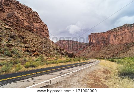 The Upper Colorado River Scenic Byway (State Route 128),Utah, USA.