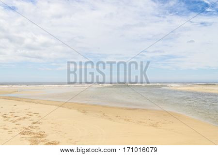 Water Channel And Dunes In The Tavares Beach