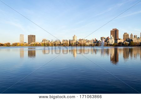 The Famous Upper East Side Photographied From The Jacqueline Kennedy Onassis In Central Park