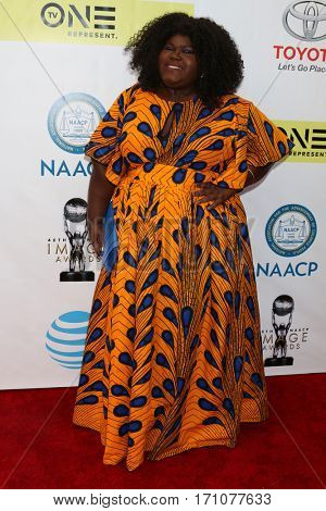 LOS ANGELES - FEB 11:  Gabourey Sidibe at the 48th NAACP Image Awards Arrivals at Pasadena Conference Center on February 11, 2017 in Pasadena, CA