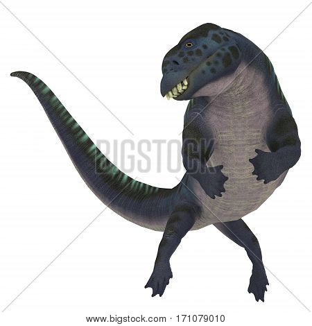 Placodus Dinosaur on White 3d illustration - Placodus was a marine reptile that swam in the shallow seas of the Triassic Period in Europe and China.