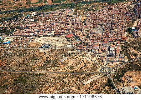 Riba-Roja Ribarroja del Turia village aerial photo in Valencia of spain