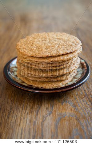 Smoothie And Biscuits On A Wooden Table