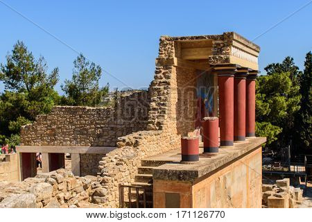 CRETE - May 20: Greece.The interiors of the Minoan palace . May 20 2016 in Crete Greece.