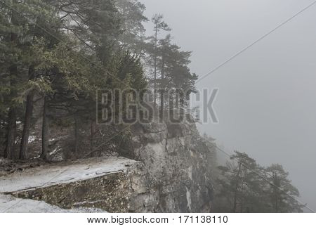 Tomasovsky View In Slovakia Paradise In Winter Time