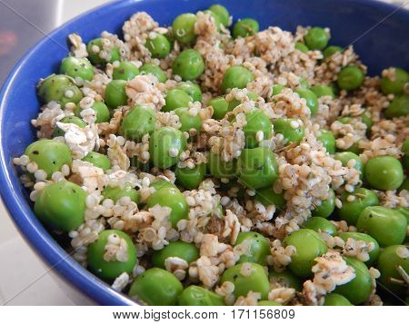 Detail Of A Vegetable Salad With Green Peas