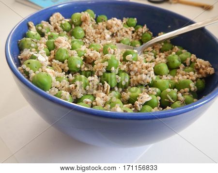 Detail Of A Vegetable Salad With Green Peas