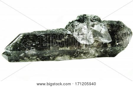natural quartz semigem geode crystals geological mineral isolated