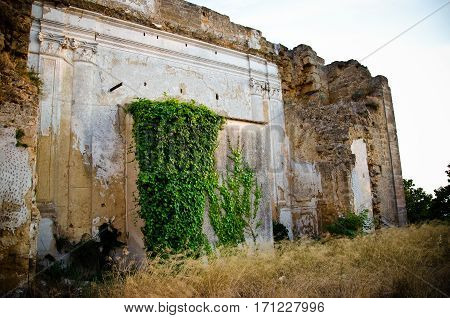 The old ruins of the town of Partanna, Sicily